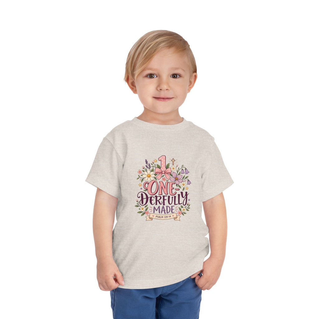 One-derfully Made 1st Birthday Toddler Tee