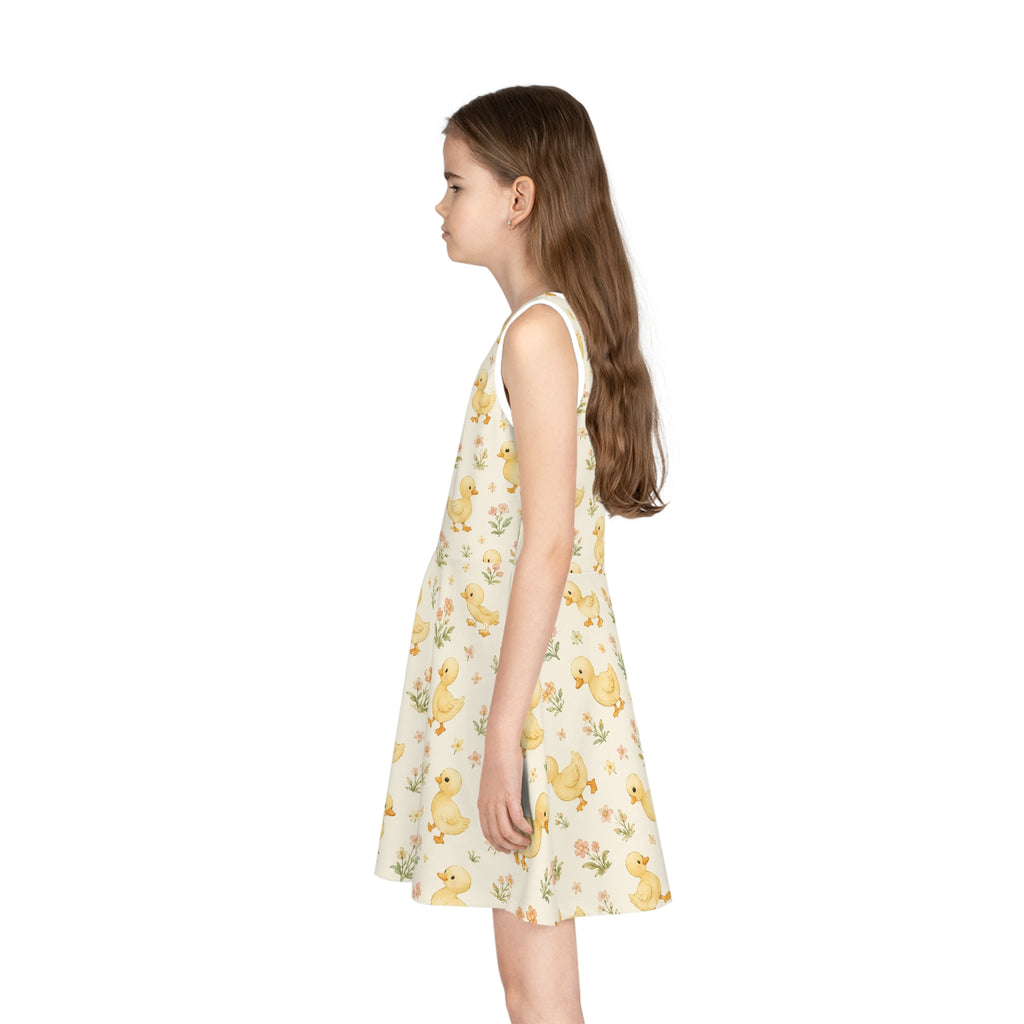 Yellow Duckling Pattern Sundress