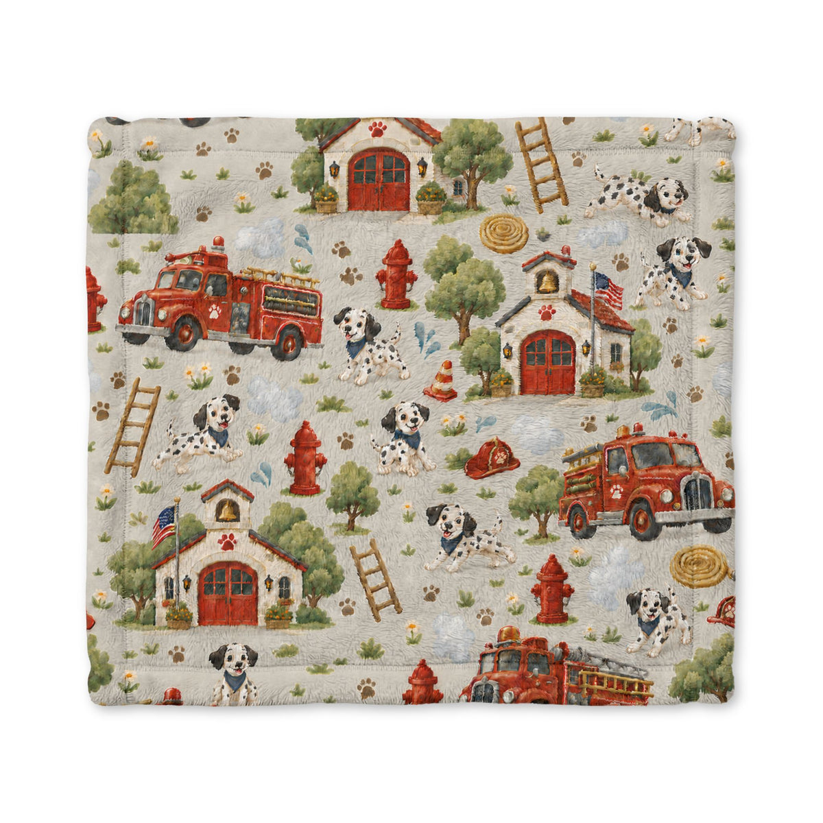 Firetruck Puppy Farm Lovey Blanket