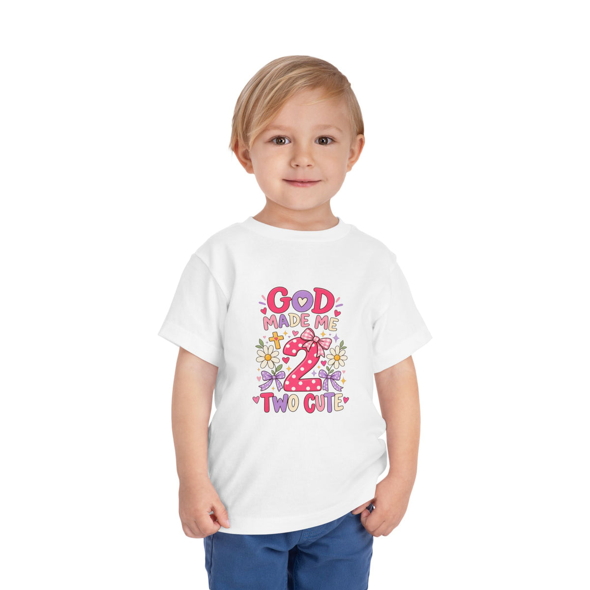 God Made Me 2 Two Cute Toddler Tee