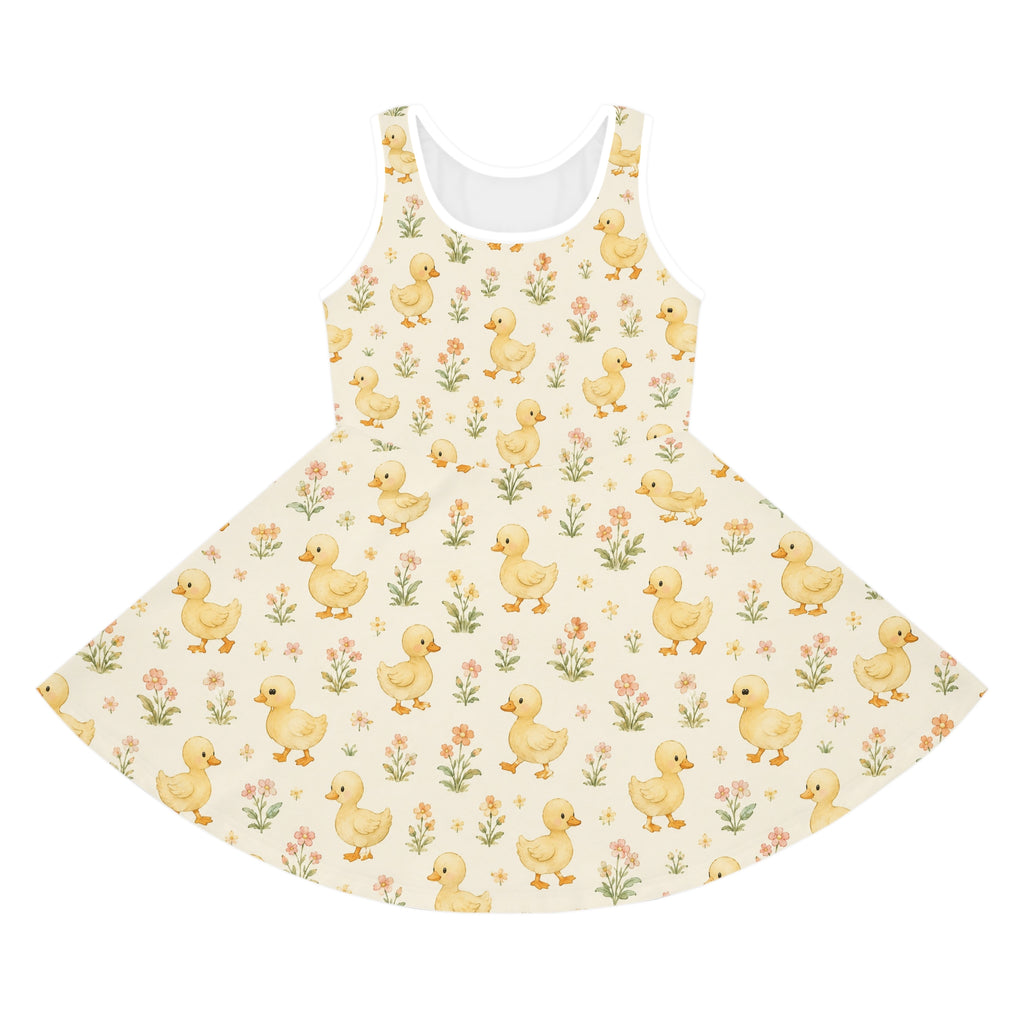 Yellow Duckling Pattern Sundress