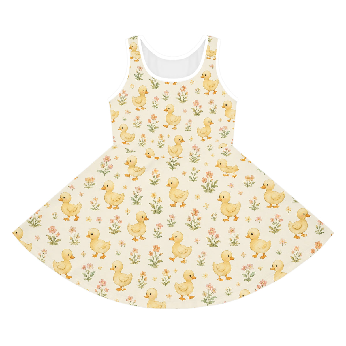 Yellow Duckling Pattern Sundress
