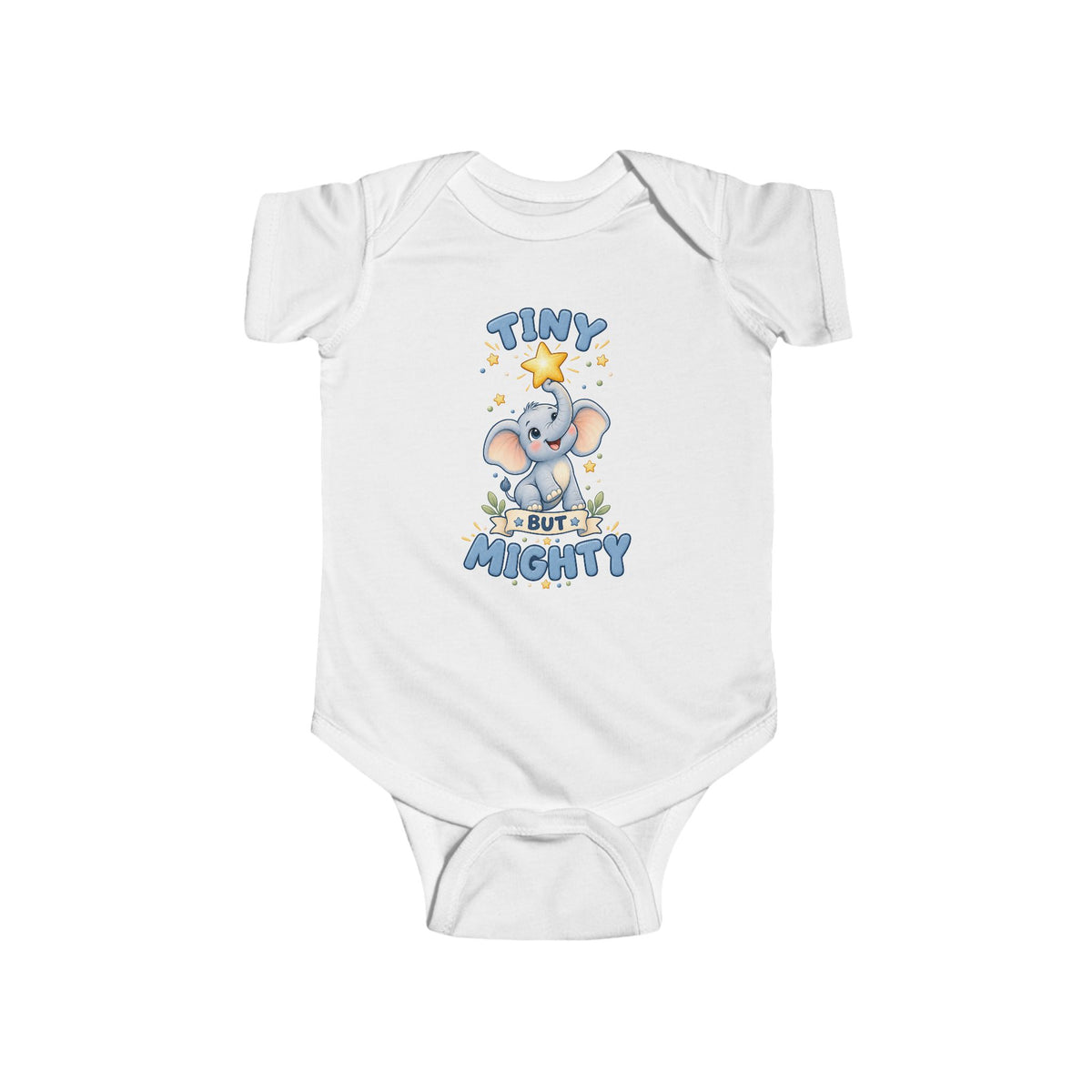 Tiny But mighty elephant onesie