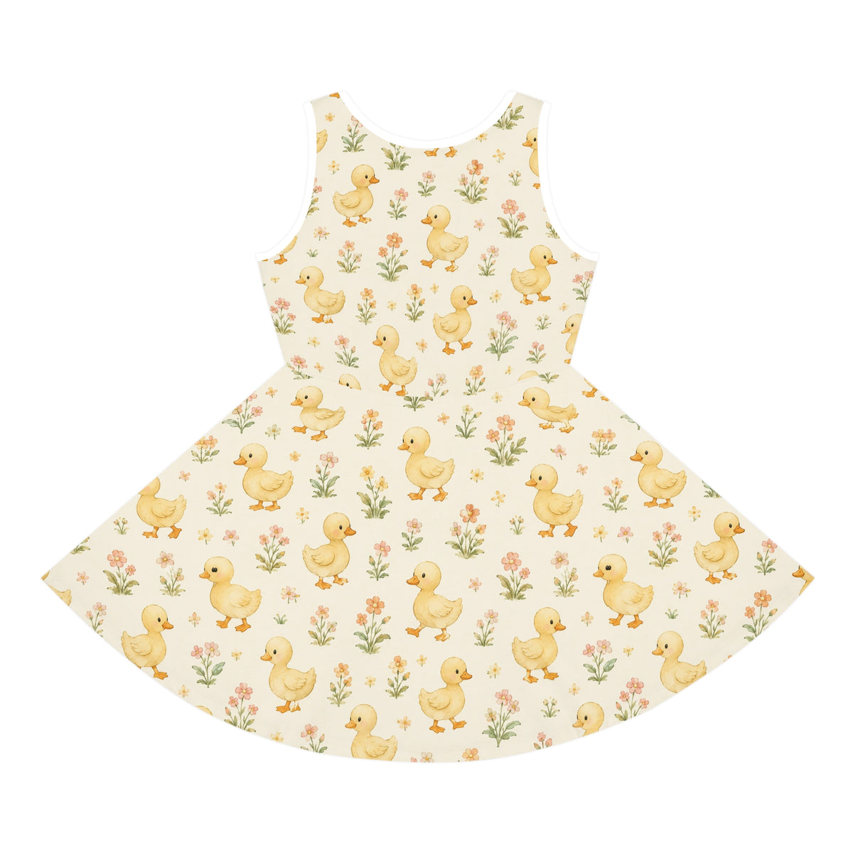 Yellow Duckling Pattern Sundress