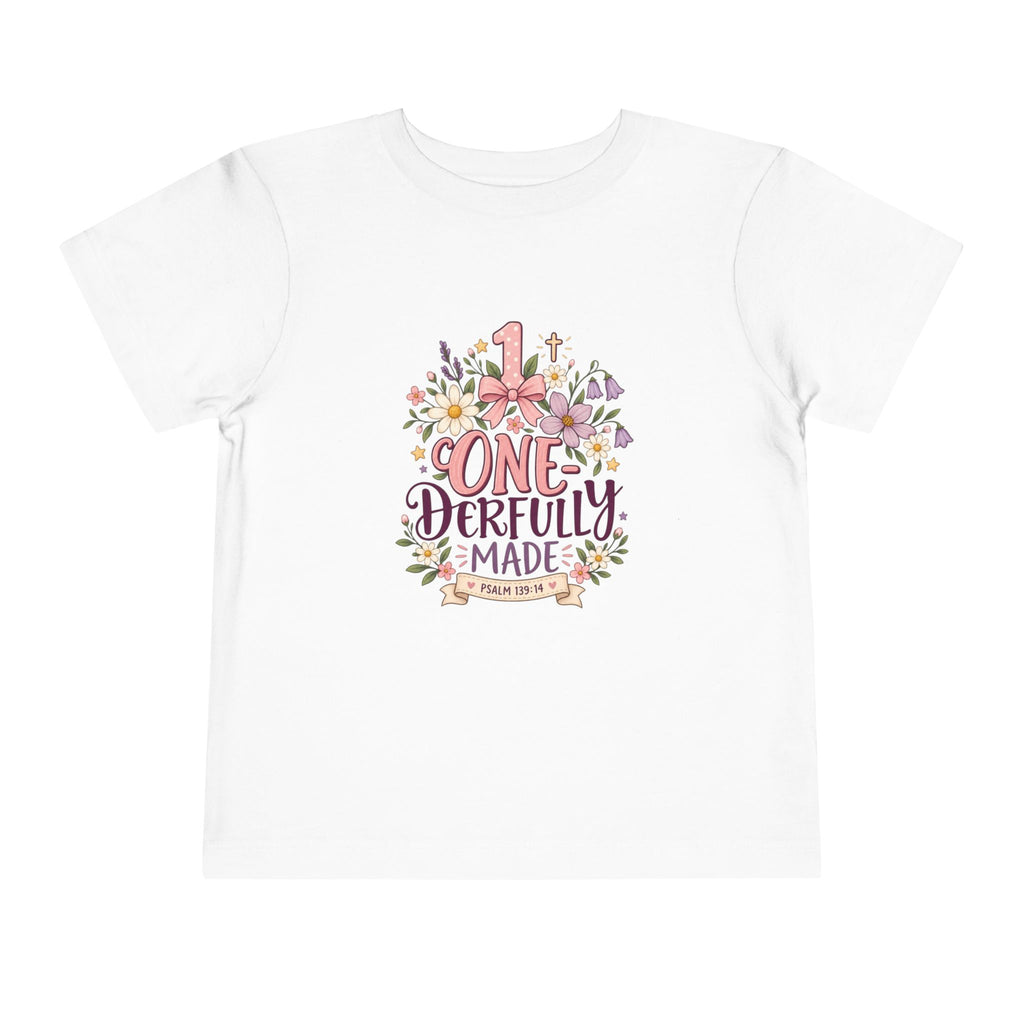 One-derfully Made 1st Birthday Toddler Tee