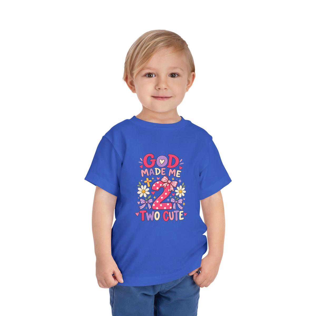 God Made Me 2 Two Cute Toddler Tee