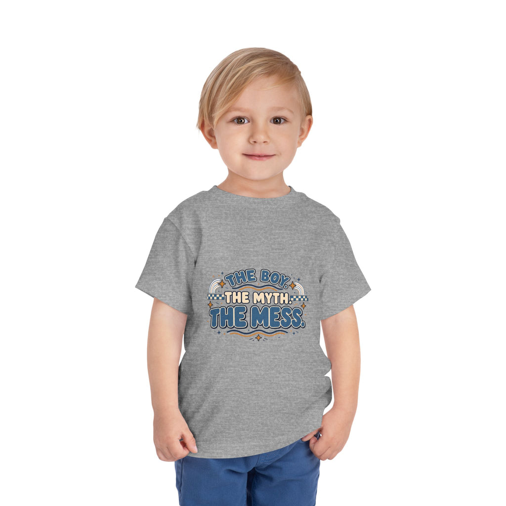 Toddler Tee "The Boy, The Myth, The Mess" — Funny Kids Graphic Shirt