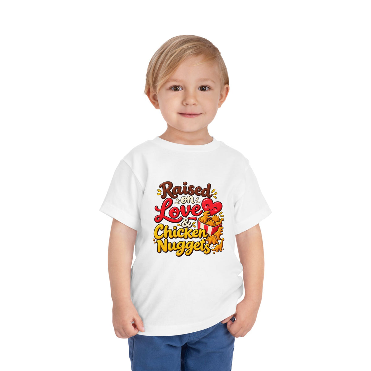 Raised on Love & Chicken Nuggets Toddler Tee