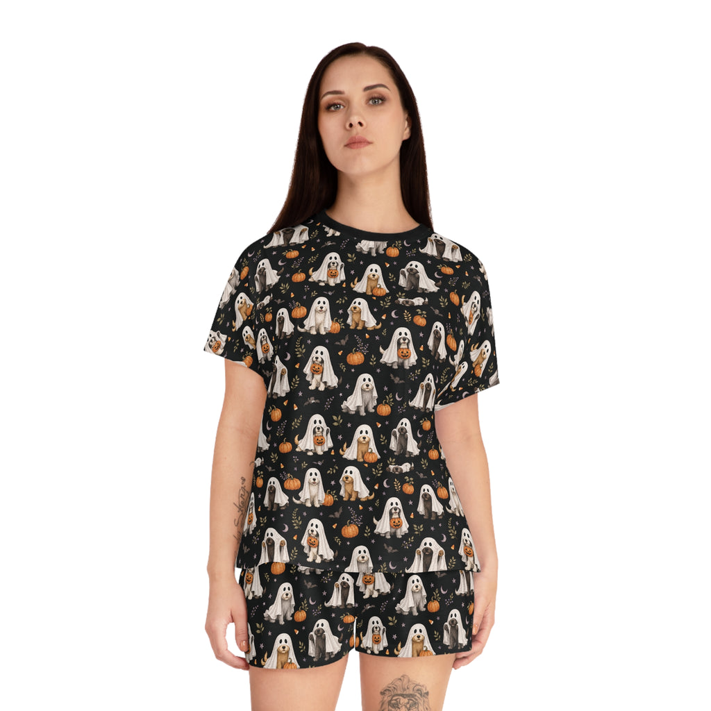 Ghost Dog Pajamas, Women Spooky Season PJs