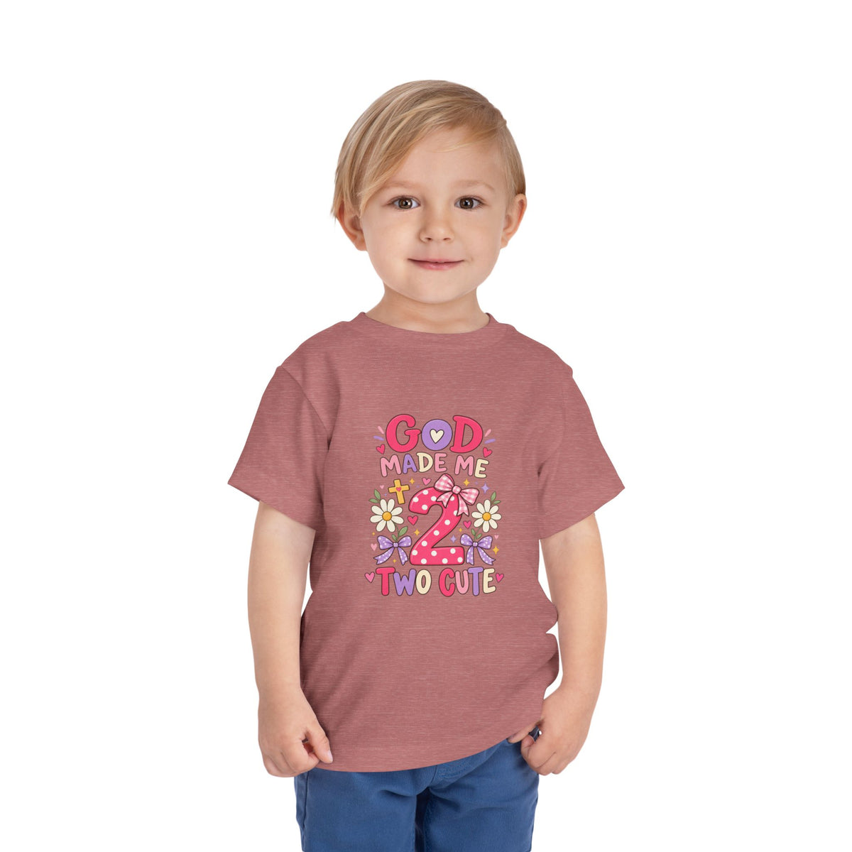 God Made Me 2 Two Cute Toddler Tee