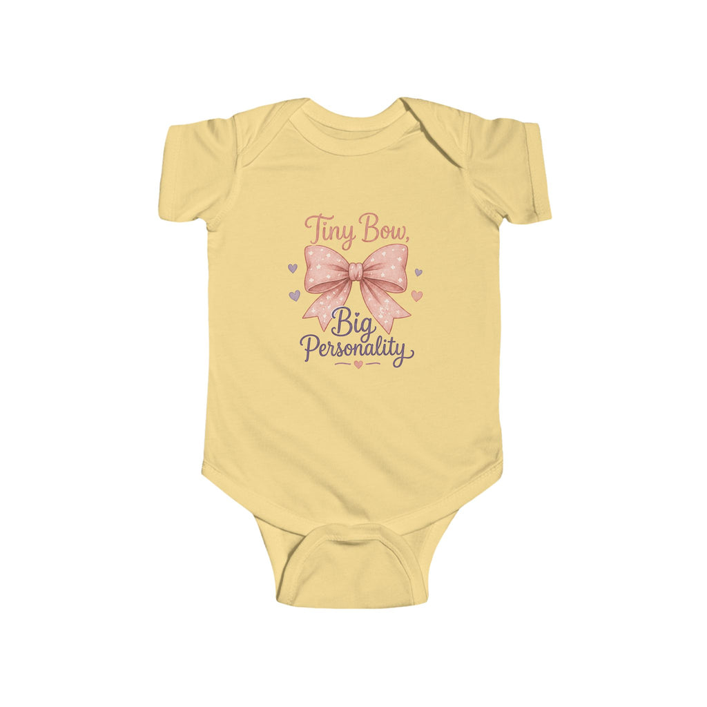Tiny Bow Big Personality Infant Bodysuit