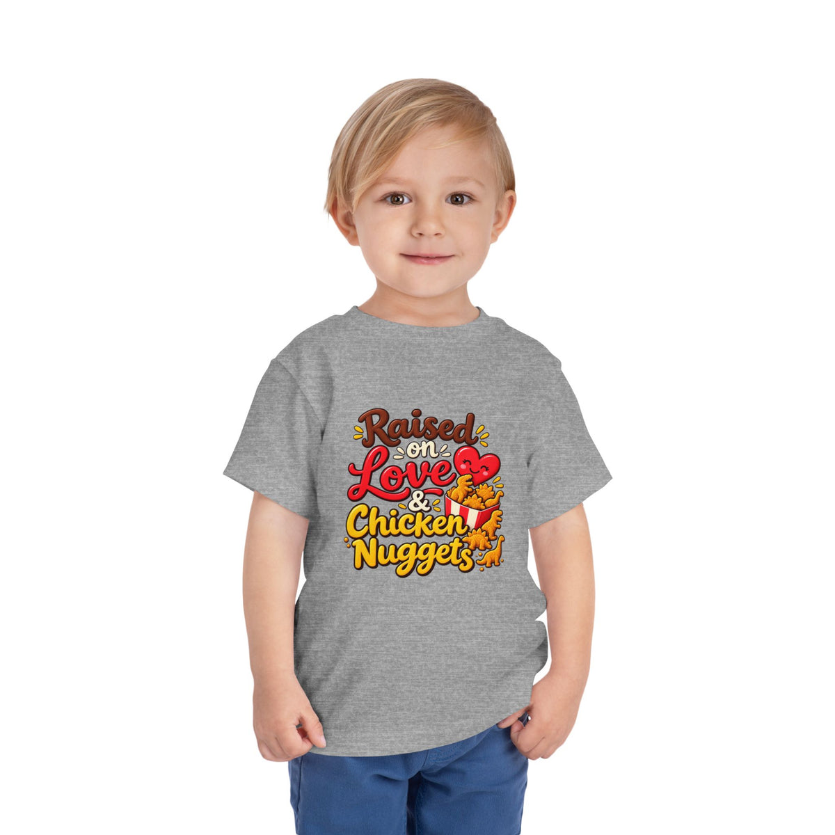 Raised on Love & Chicken Nuggets Toddler Tee