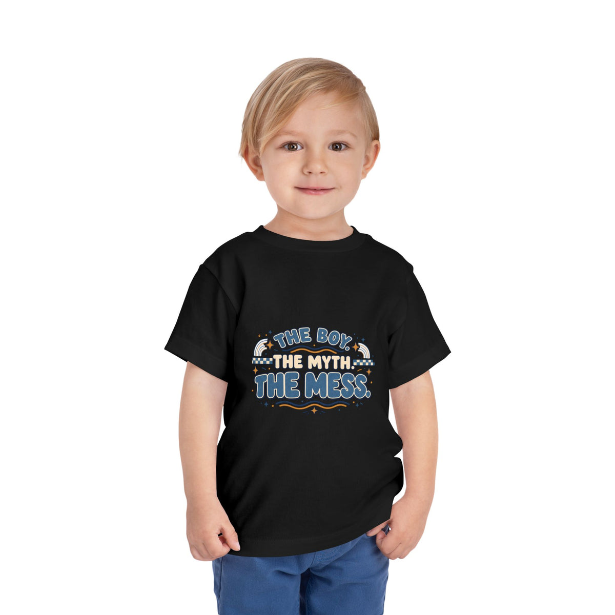 Toddler Tee "The Boy, The Myth, The Mess" — Funny Kids Graphic Shirt