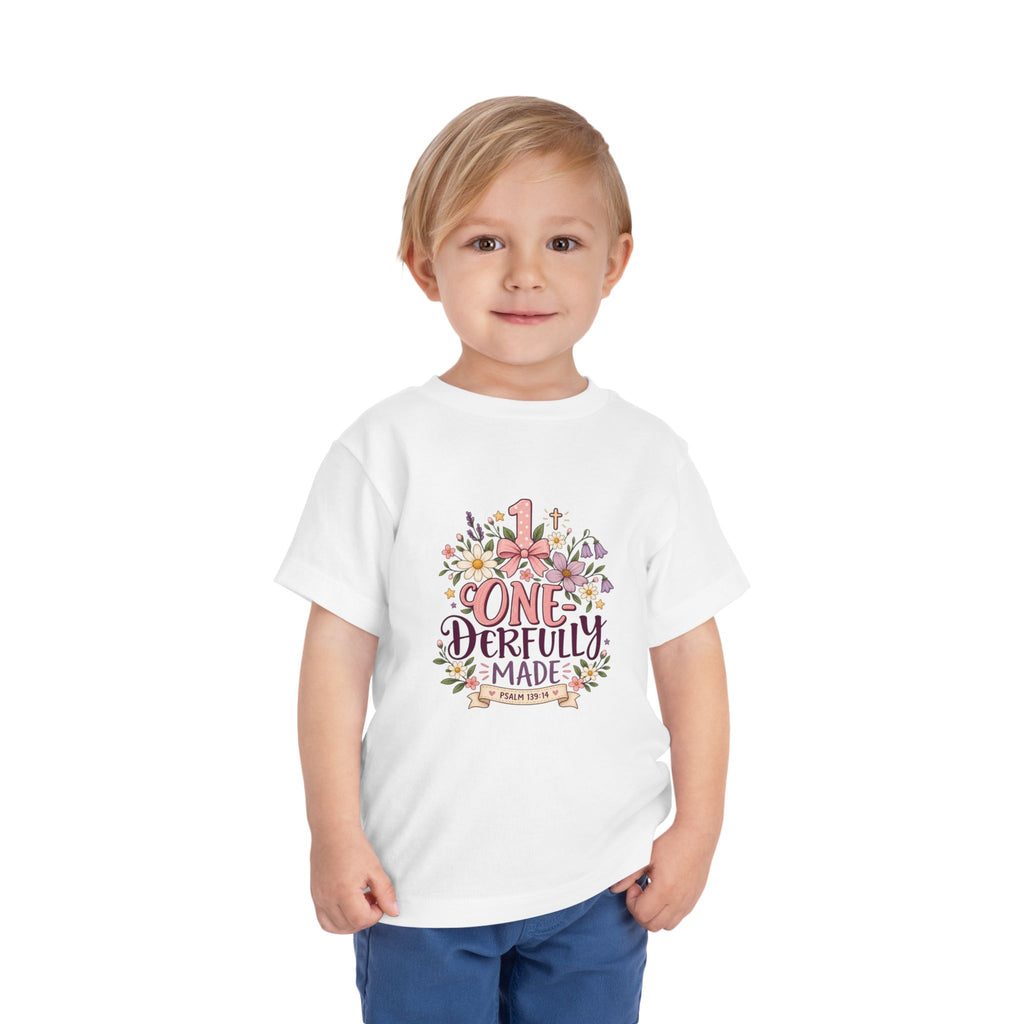One-derfully Made 1st Birthday Toddler Tee
