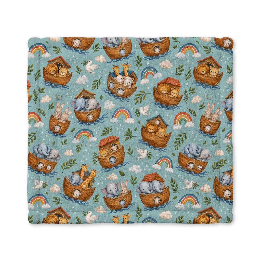 Baby Lovey Blanket — Cute Noah’s Ark Animal Minky Security Blanket