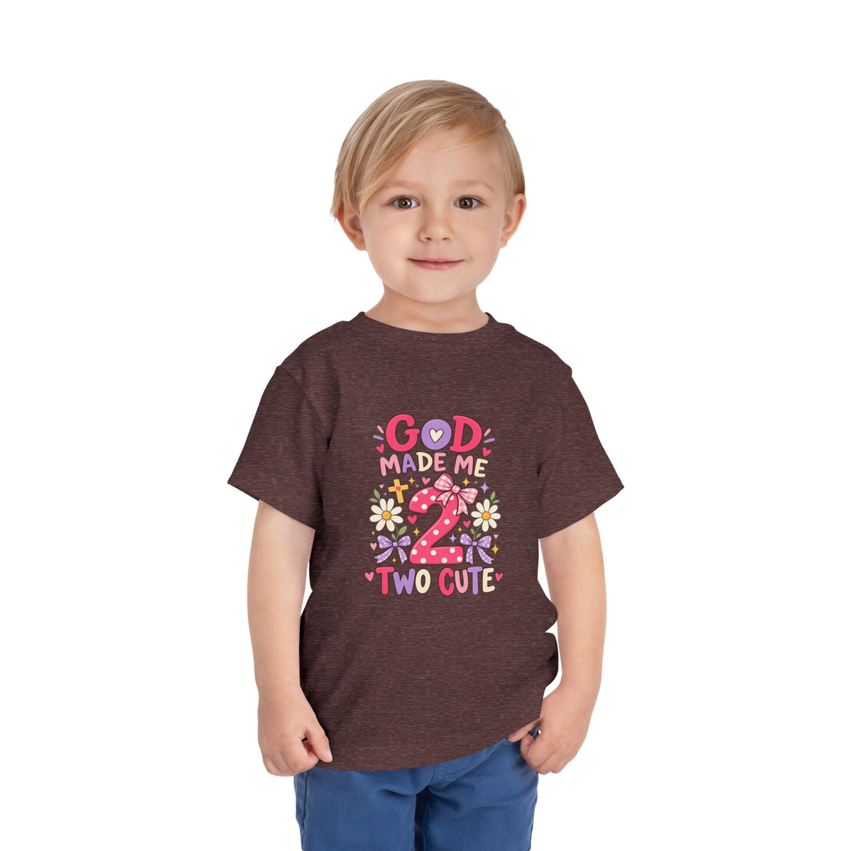 God Made Me 2 Two Cute Toddler Tee