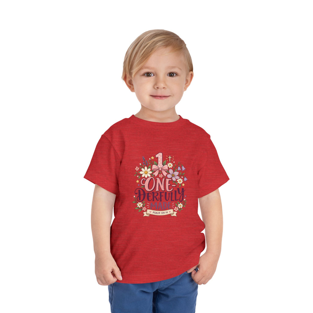 One-derfully Made 1st Birthday Toddler Tee