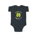 Kiss Me I'm Cute Baby Bodysuit, St Patrick's Day Outfit, Lucky Clover Infant Bodysuit, Baby Shower Gift