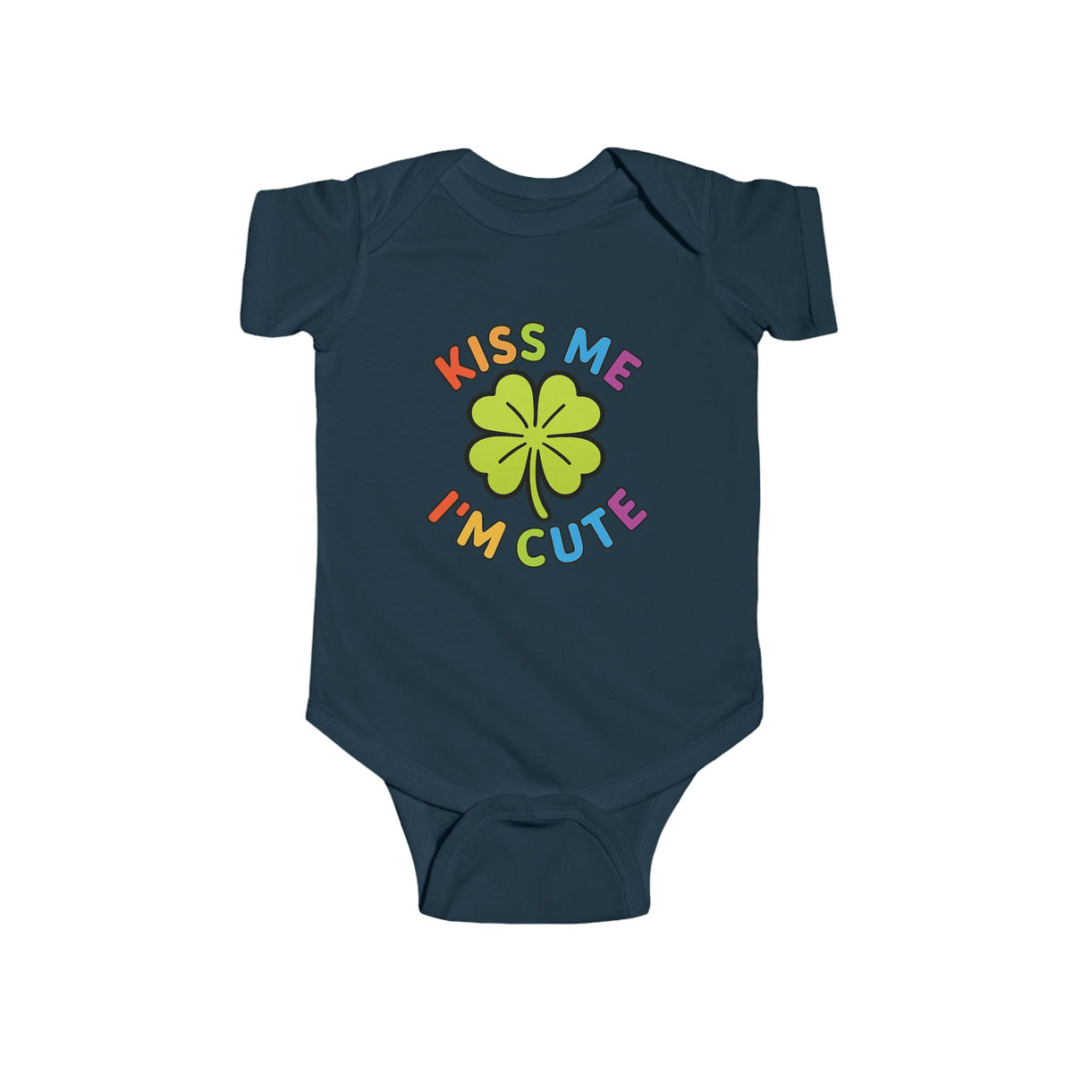 Kiss Me I'm Cute Baby Bodysuit, St Patrick's Day Outfit, Lucky Clover Infant Bodysuit, Baby Shower Gift