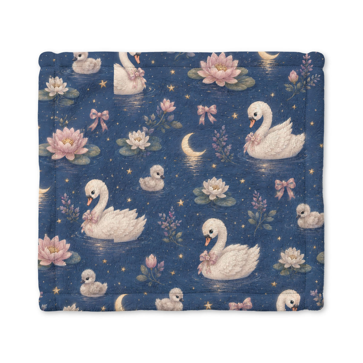 Swan Moon Nursery Minky Lovey Blanket