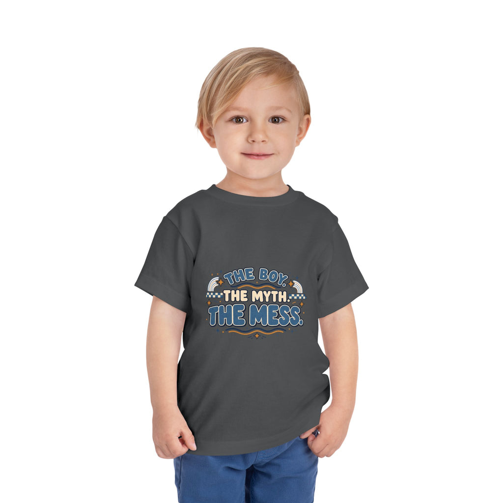 Toddler Tee "The Boy, The Myth, The Mess" — Funny Kids Graphic Shirt