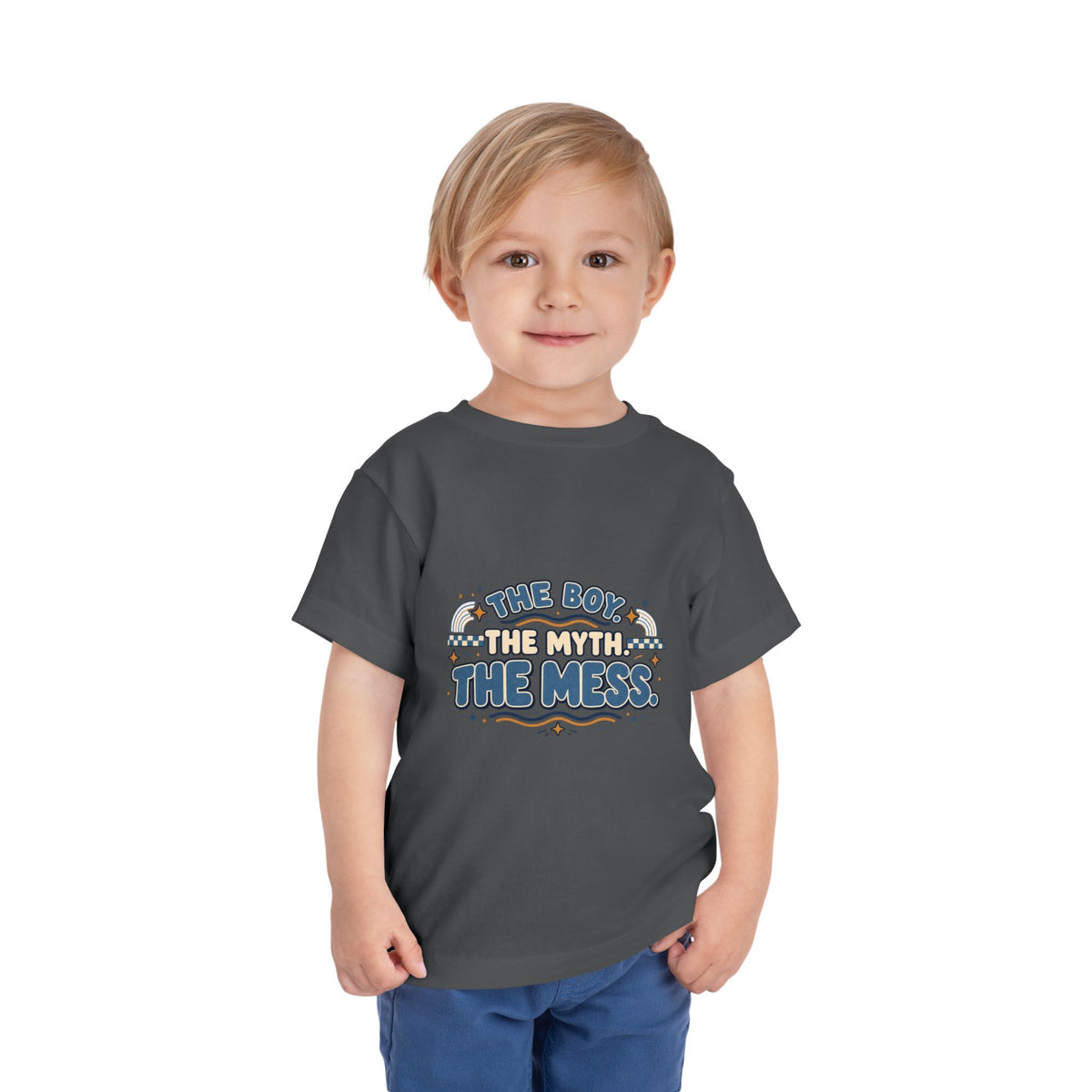 Toddler Tee "The Boy, The Myth, The Mess" — Funny Kids Graphic Shirt