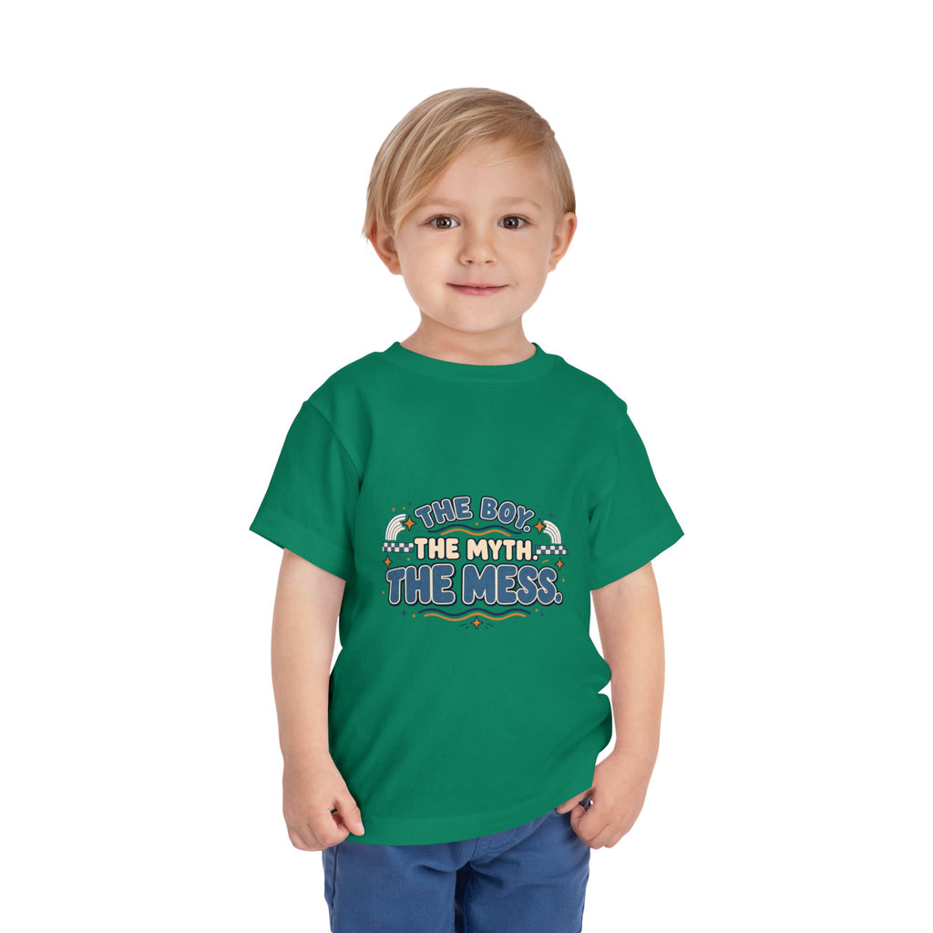Toddler Tee "The Boy, The Myth, The Mess" — Funny Kids Graphic Shirt