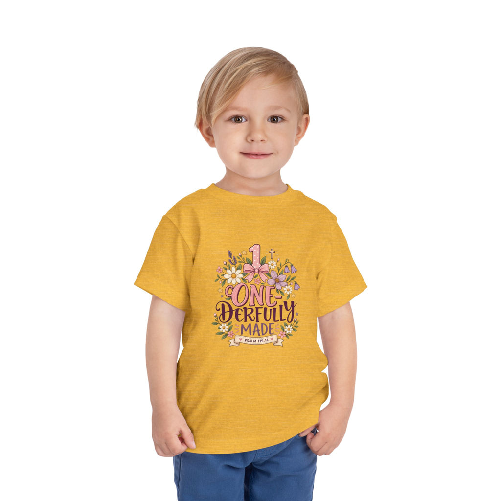 One-derfully Made 1st Birthday Toddler Tee
