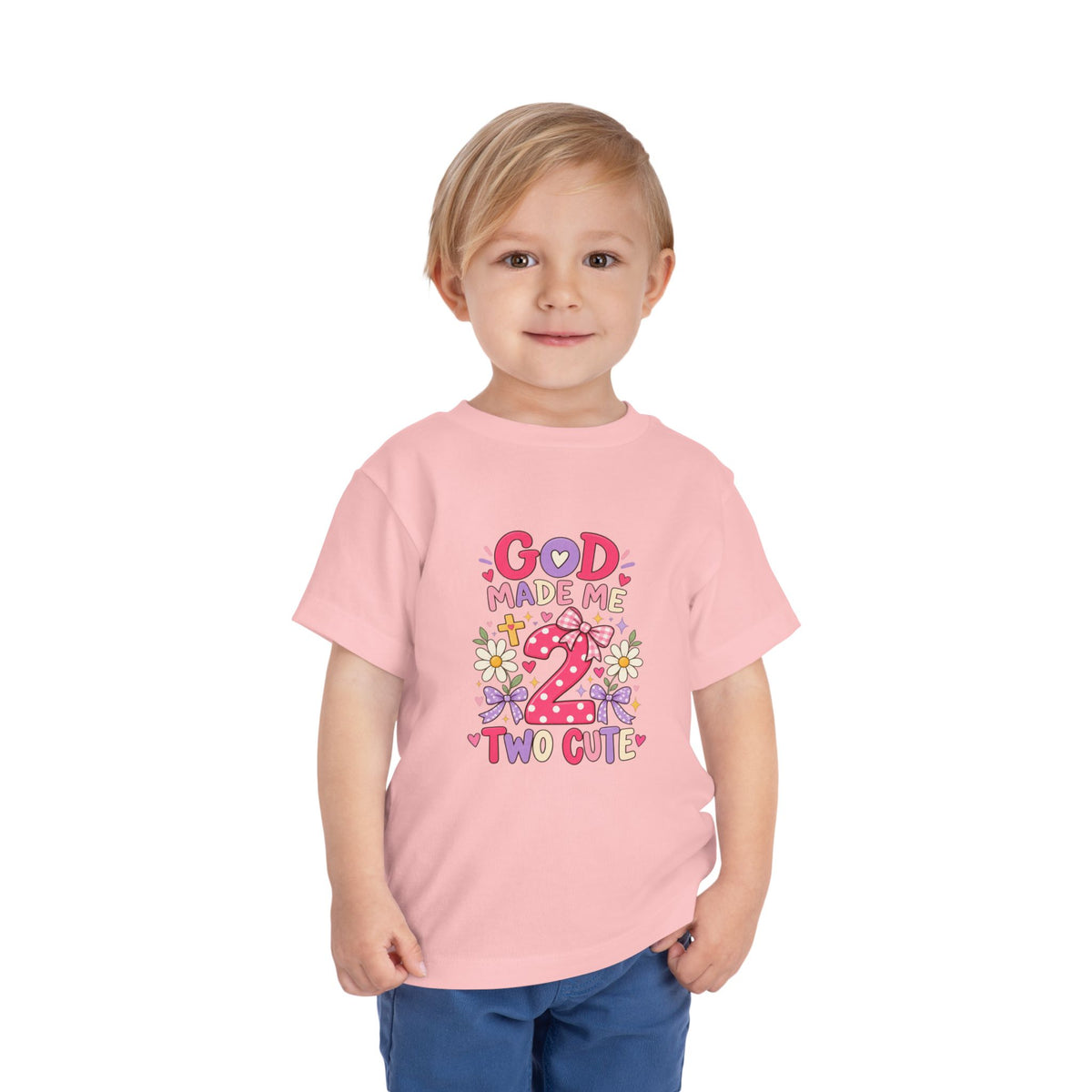 God Made Me 2 Two Cute Toddler Tee