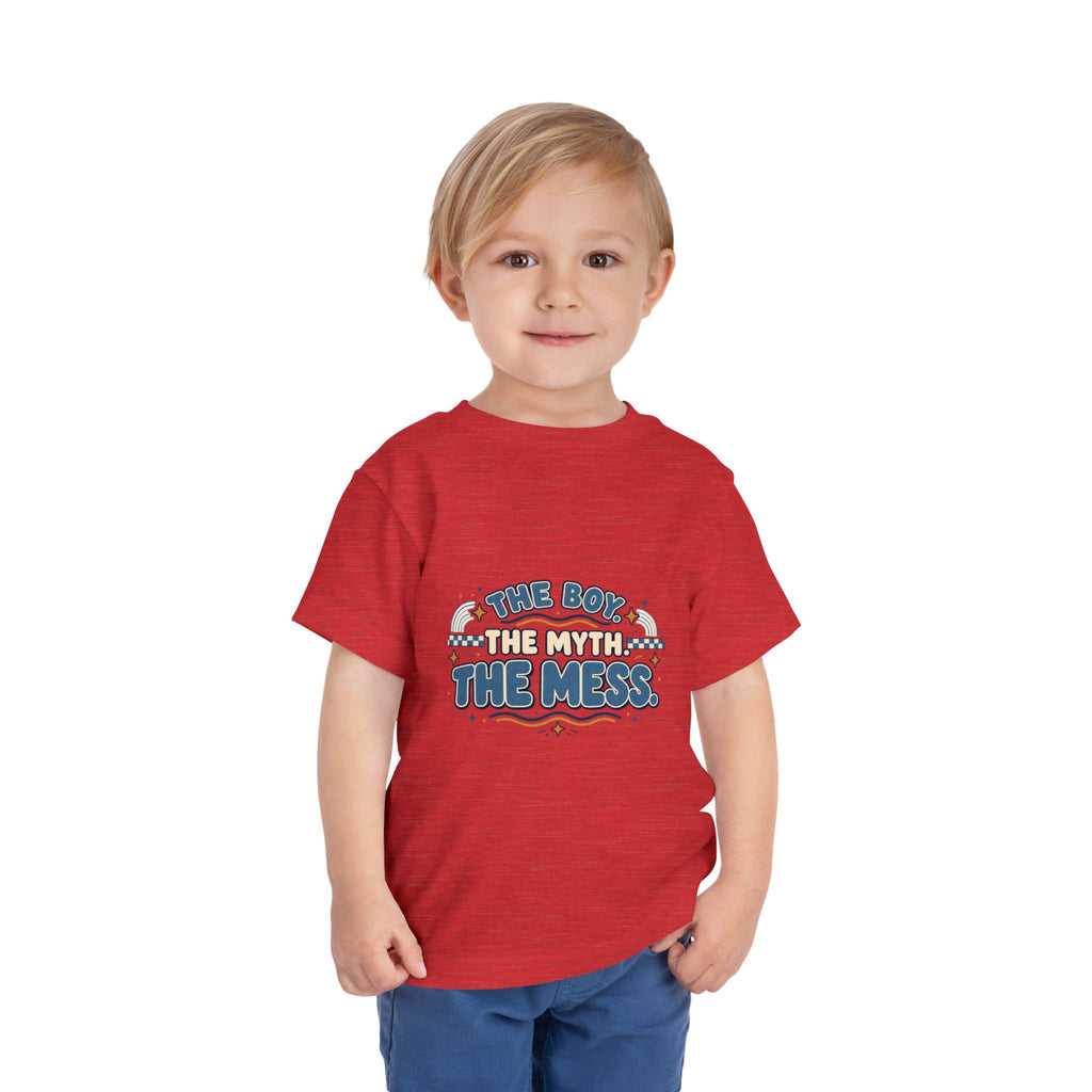 Toddler Tee "The Boy, The Myth, The Mess" — Funny Kids Graphic Shirt
