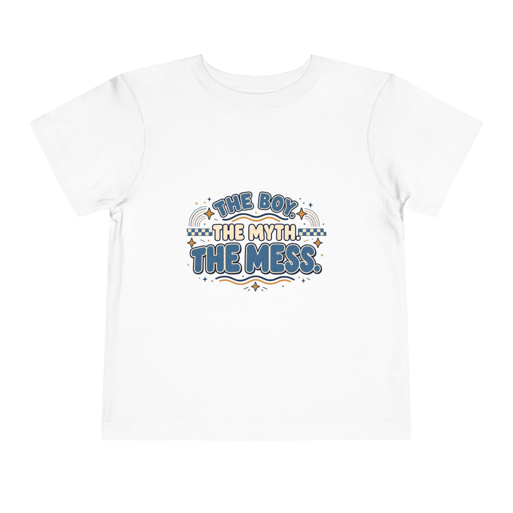 Toddler Tee "The Boy, The Myth, The Mess" — Funny Kids Graphic Shirt