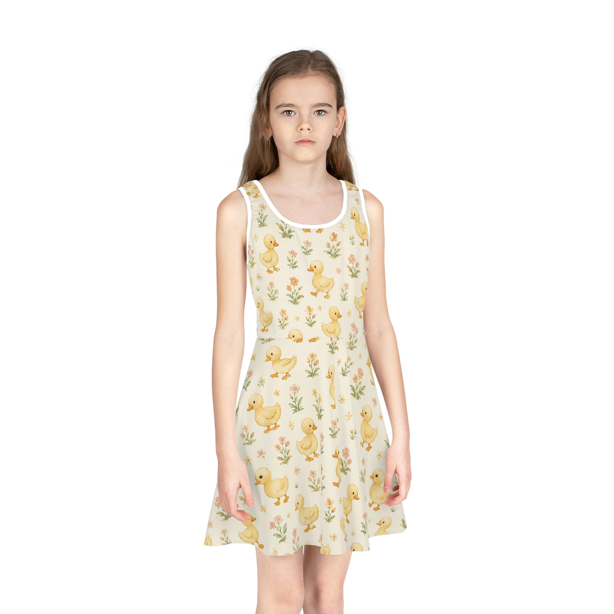Yellow Duckling Pattern Sundress