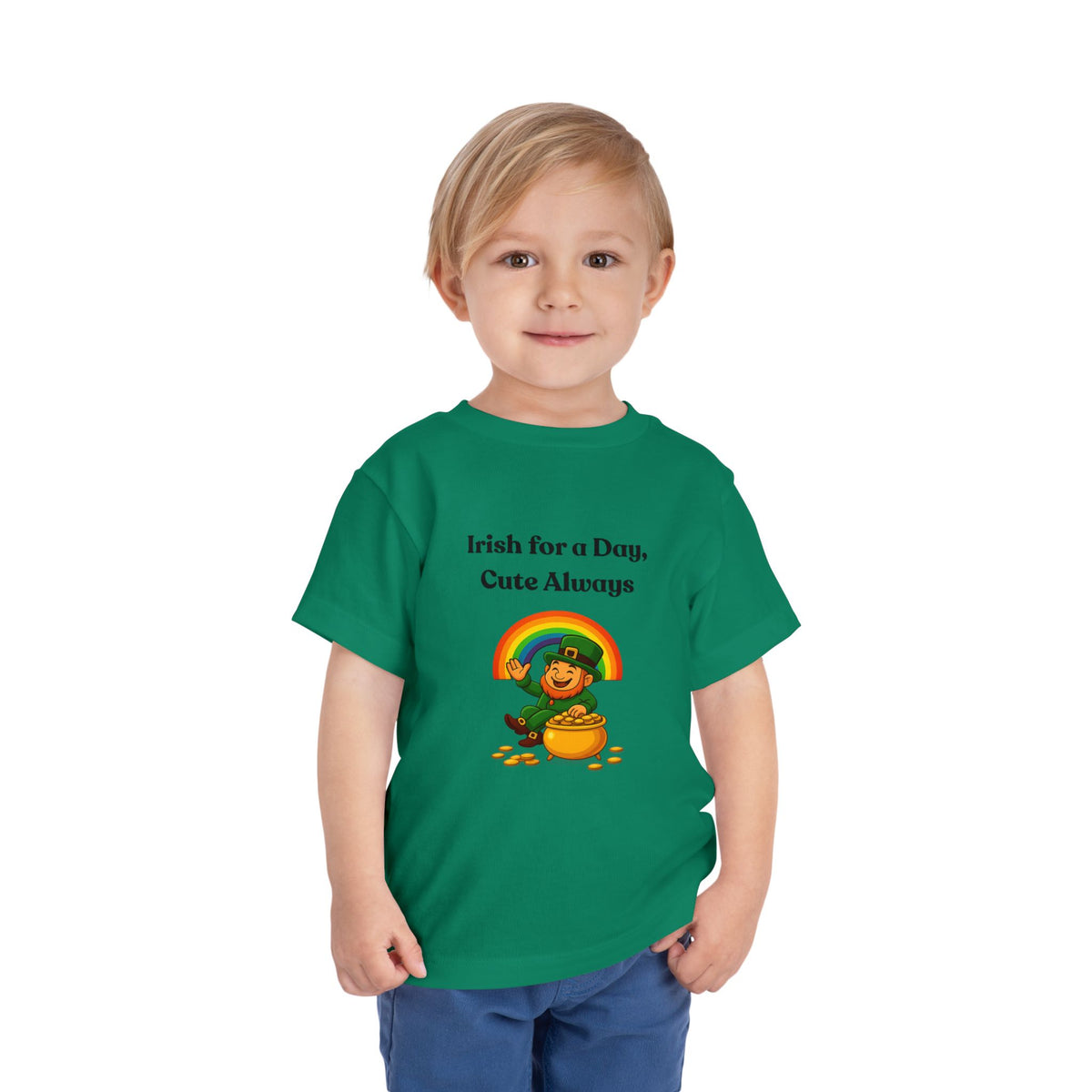 Irish for a Day Cute Always Leprechaun Green Tee | Toddler T-Shirt