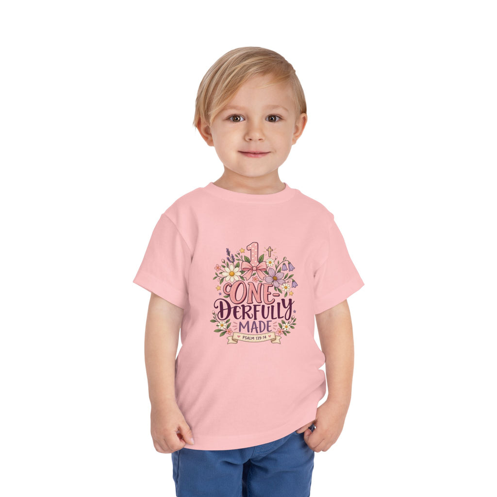 One-derfully Made 1st Birthday Toddler Tee