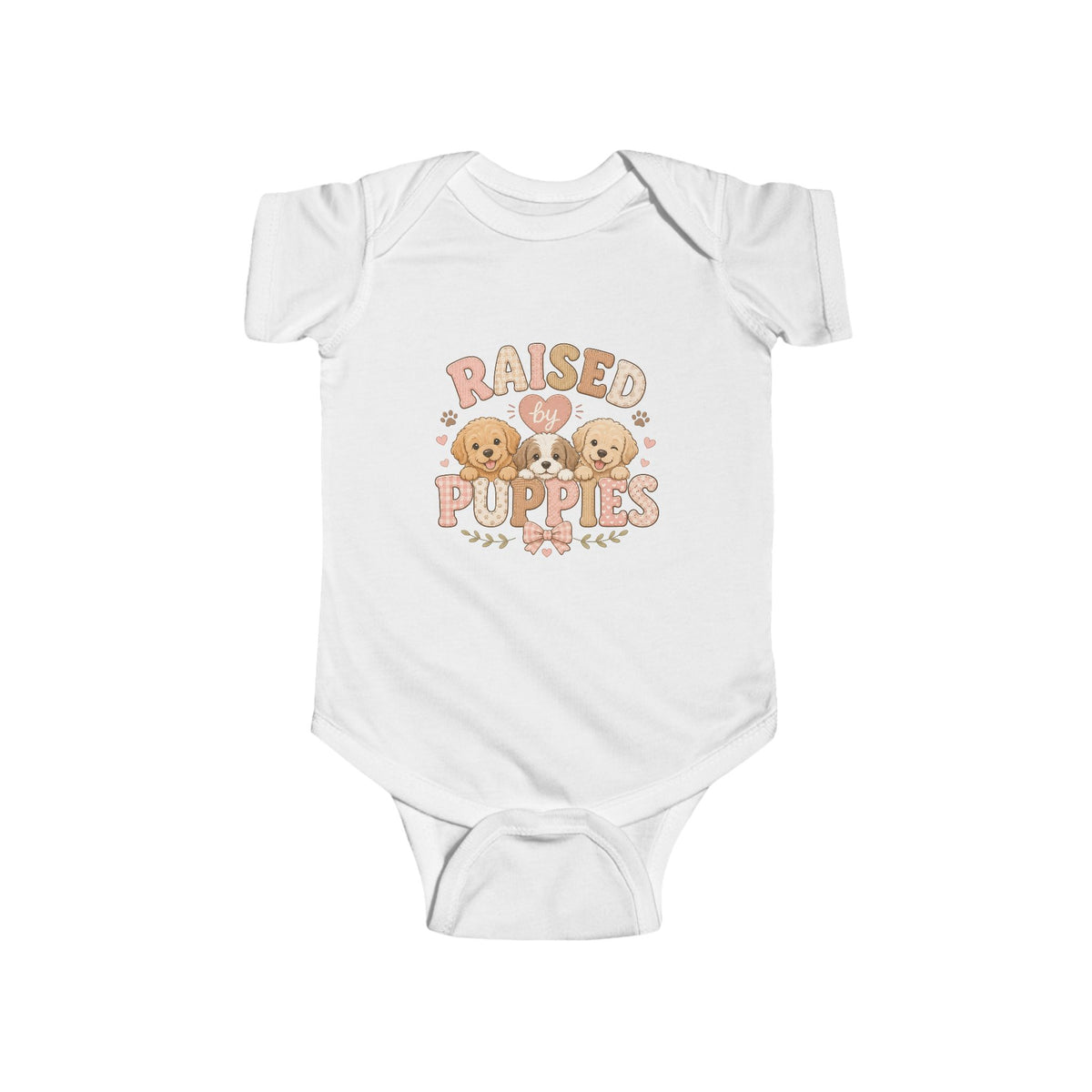 Raised by Puppies Baby Bodysuit
