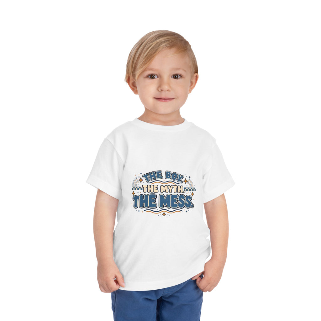 Toddler Tee "The Boy, The Myth, The Mess" — Funny Kids Graphic Shirt
